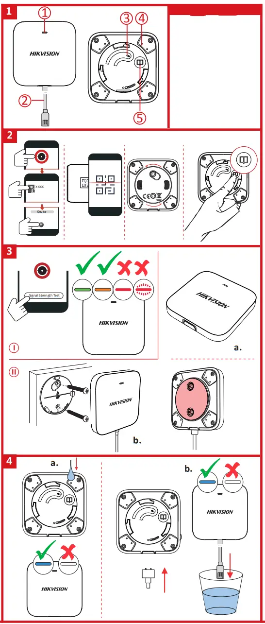 HIKVISION DS-PDWL-E-WE Wireless Water l-