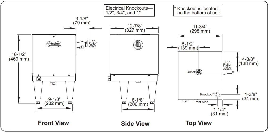 Hatco C-7-208-3 Compact 7.0 kW Insulated Booster Water Heater - fig 7