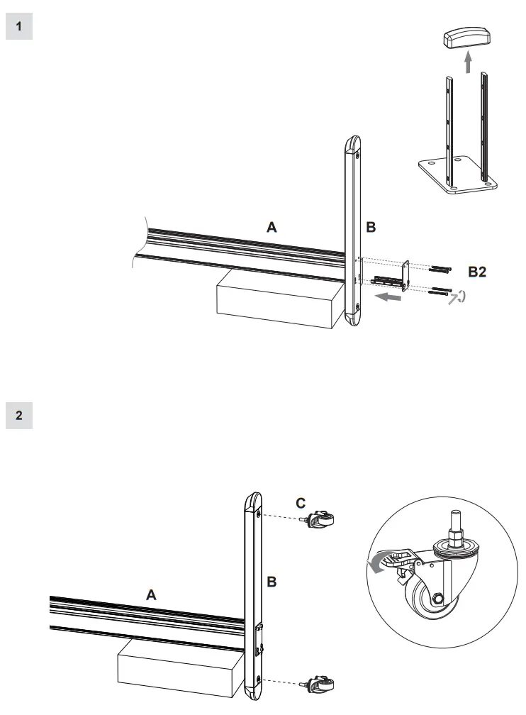 HAGOR HA VWT 3x2 Portrait Video Wall Trolley - fig 1