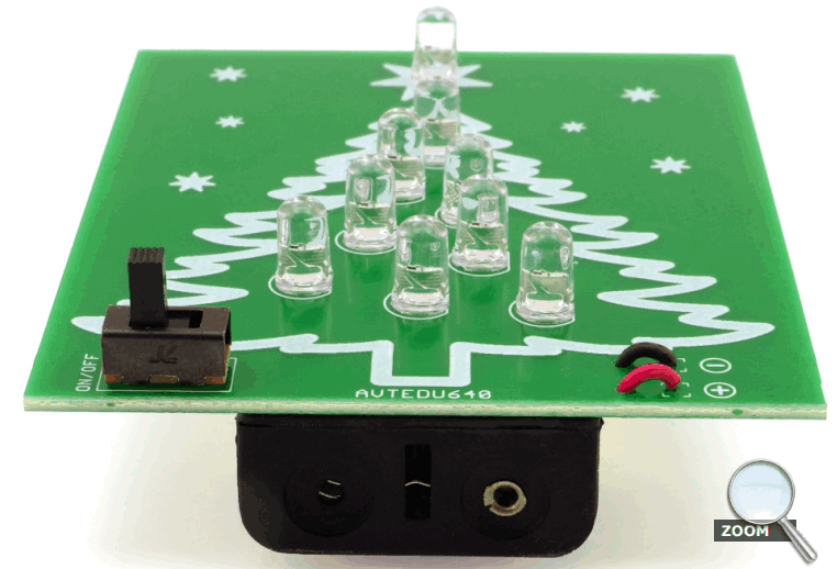 AVTEDU640 RGB LED Christmas Tree Educational Soldering Kit - fig 2