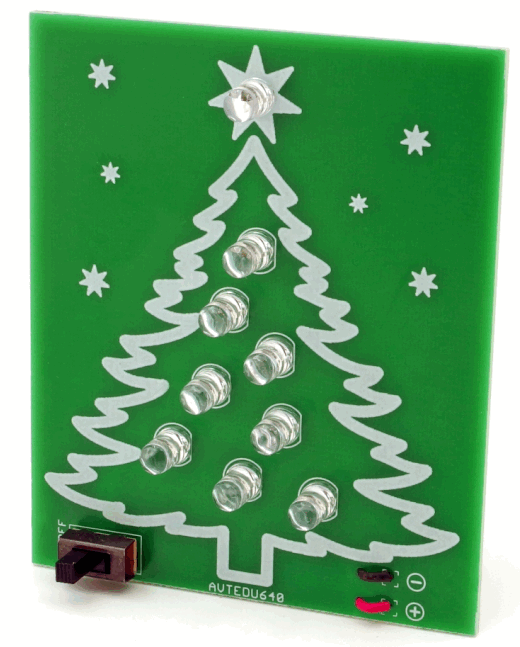 AVTEDU640 RGB LED Christmas Tree Educational Soldering Kit