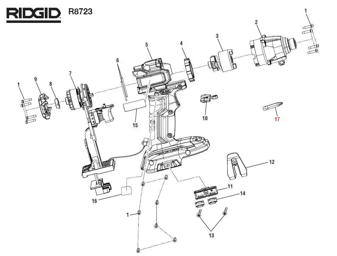 RIDGID R8723 18 Volt Subcompact Brushless Impact Driver-fig-1