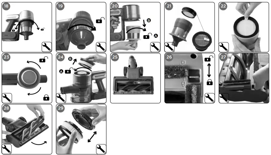 POLTI FORZASPIRA D-POWER SR550 Handheld Vacuum Cleaner Grey Green - fig 2