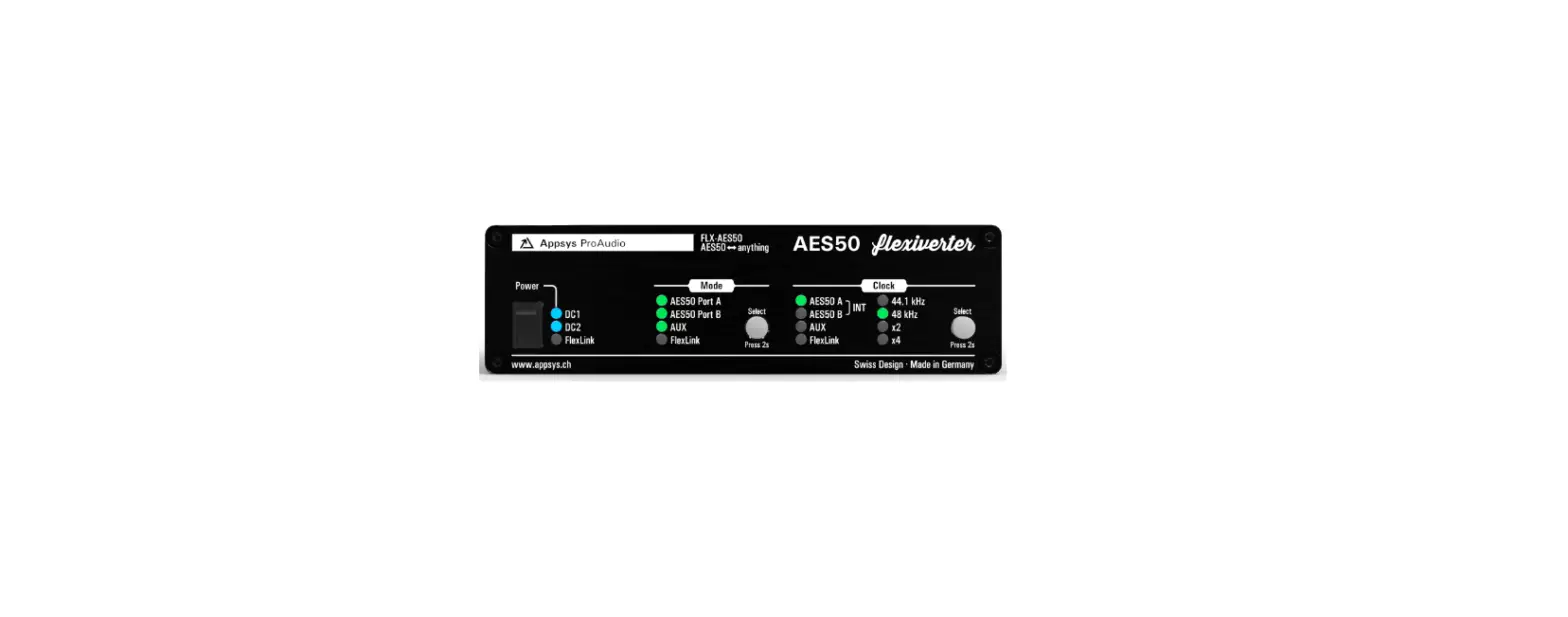 Appsys Proaudio Flx-aes50 Digital Audio Converter User Manual