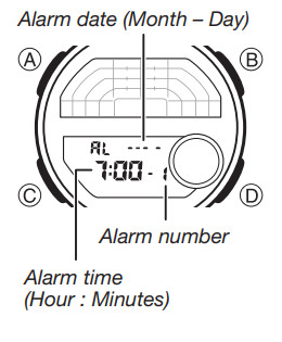 CASIO Watch 5627 - Alarms