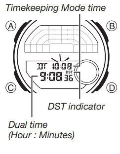 CASIO Watch 5627 - Dual Time