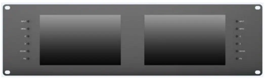 ViewZ VZ-070RM-E 3RU Two 7 Inch Rackmount FHD Broadcast Monitors