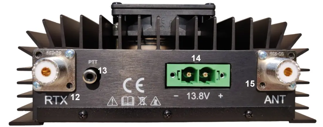 RM ITALY HLA 300 Black HF Broadband 1.8-30 MHz Linear Amplifier - Panel Description 1