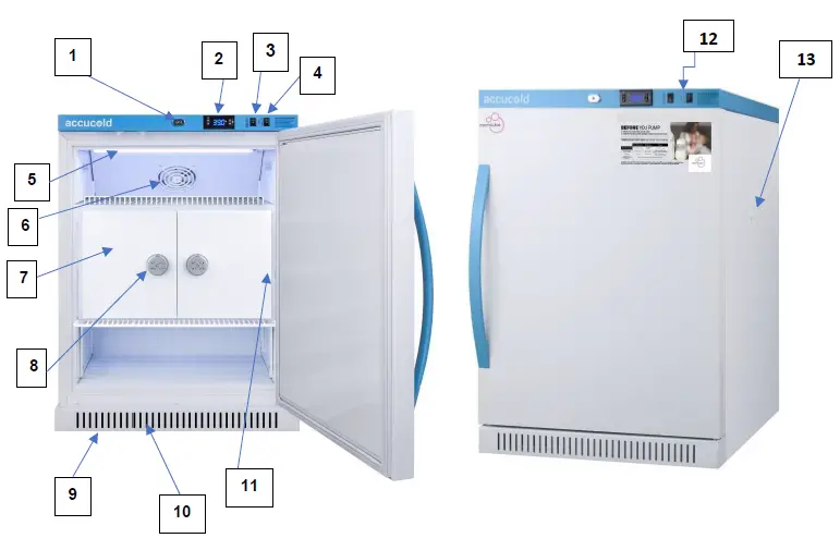 Accucold-MLRS1MCMomcubetm-Breast-Milk-Refrigerator-FIG-2