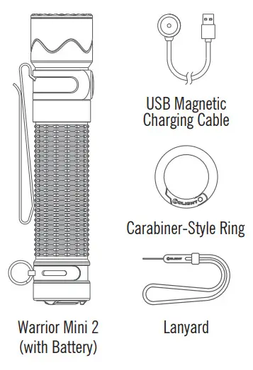 OLIGHT Warrior Mini 2 Rechargeable EDC Flashlight-IN THE BOX