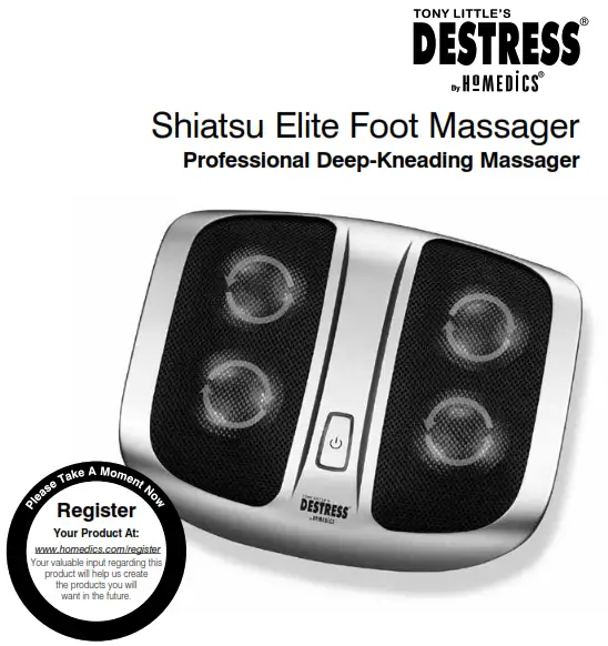 Homedics FMS-200H-TL DESTRESS Shiatsu Elite Foot Massager - Elite Foot Massager