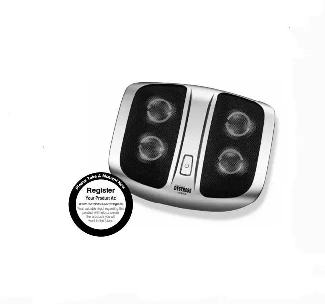 Homedics Fms-200h-tl Destress Shiatsu Elite Foot Massager Professional Deep-kneading Massager Instruction Manual And Warranty Information Homedics Fms-200h-tl Destress Shiatsu Elite Foot Massager Professional Deep-kneading Massager Instruction Manual And Warranty Information