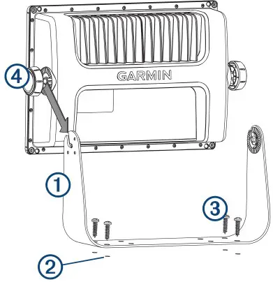 GARMIN GPSMAP 1222 Touch Chartplotter - Bail Mounting the Device