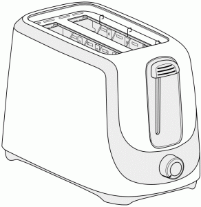 nedis KABT150EBK 2-Slice Toaster