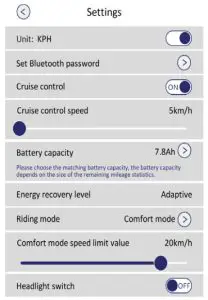 SENCOR 06426330 Scooter ONE 2020 eScooter - setting