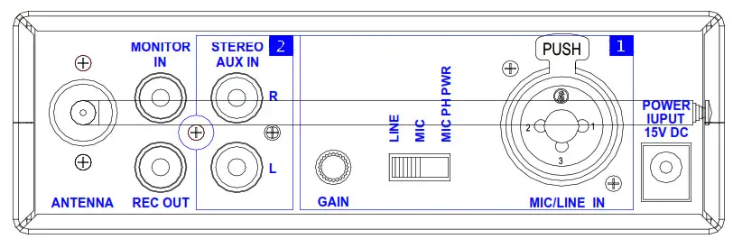 Congress Network T588-15 FM Transmitter- Rear pane