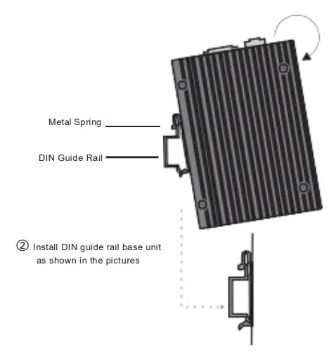 TYCON Industrial Managed PoE Switch Series TP SW8GAT 24 SFP - DIN Guide Rail