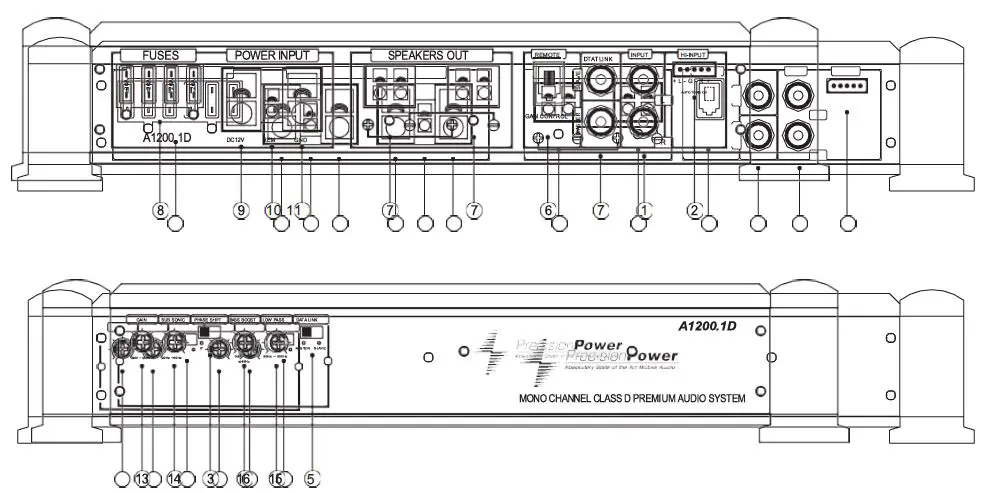 PrecisionPower MPA700.4D Atom Marine 4-Channel Amplifier fig4