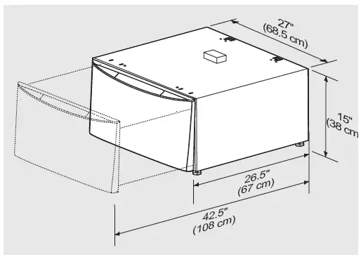 Electrolux EFMG527UWH 15 Inch Pedestal with Storage Drawer-1