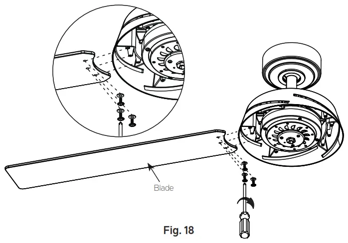 KICHLER 300322 52 Inch Compass LED Ceiling Fan - ATTACHING