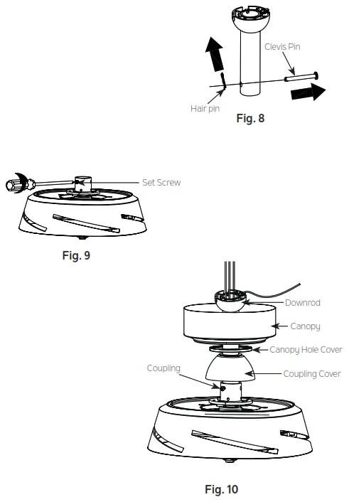 KICHLER 300322 52 Inch Compass LED Ceiling Fan - HANGING