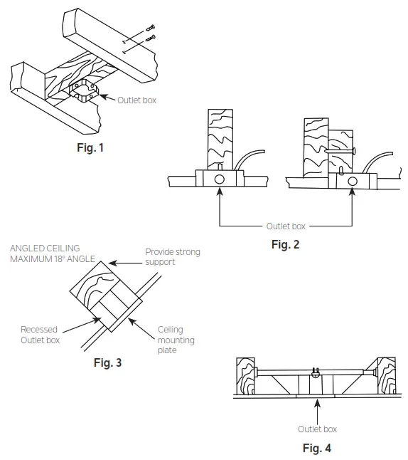 KICHLER 300322 52 Inch Compass LED Ceiling Fan - MOUNTING OPTIONS