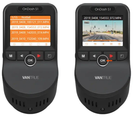 VANTRUE S1 4K Dash Cam Built in GPS Front 4K and Rear 1080P Dash Camera - Camera