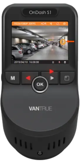 VANTRUE S1 4K Dash Cam Built in GPS Front 4K and Rear 1080P Dash Camera - Parking Mode.
