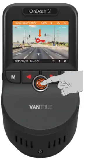 VANTRUE S1 4K Dash Cam Built in GPS Front 4K and Rear 1080P Dash Camera - Recording1