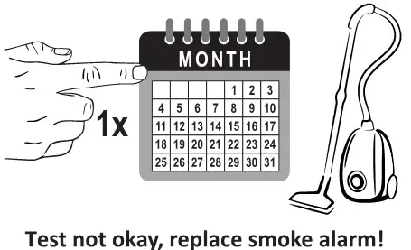 ELRO Smoke Alarm - Test & clean