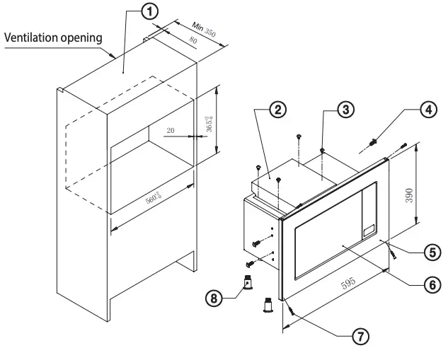 Names of the oven parts