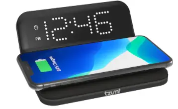 tzumi-7454-Wireless-Charging-Alarm-Clock