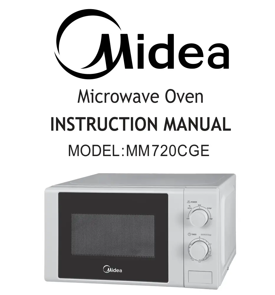 Midea MM720CGE Microwave and Electronic Oven Instruction Manual