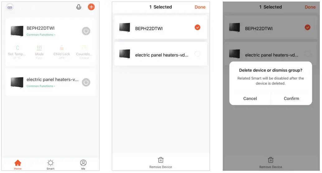 Rinnai BEPH10DTWF Electric Panel Heater - APP SETTINGS