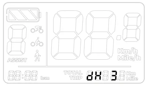 EBIKE ESSENTIALS C961 LCD Display - Pedal Assist Setting