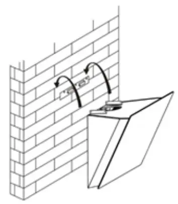 CIARRA 736F H Touch Control Angled Cooker Hood - the wall bracket