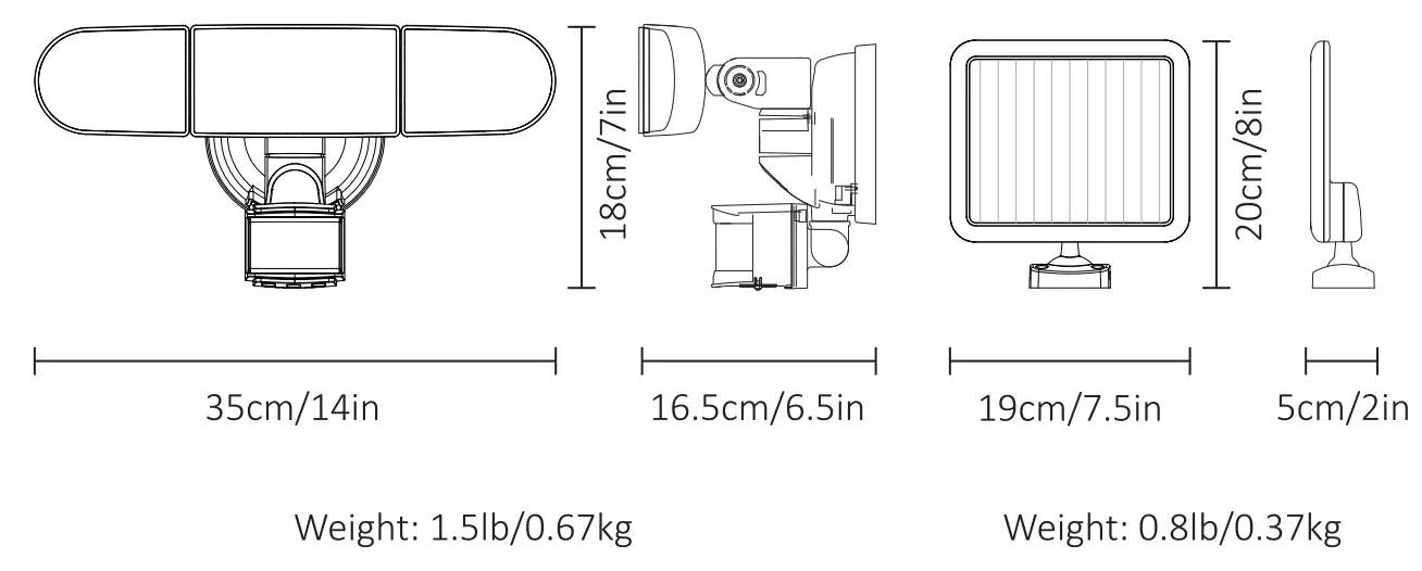novostella NTA11W Solar Security Light - fig2