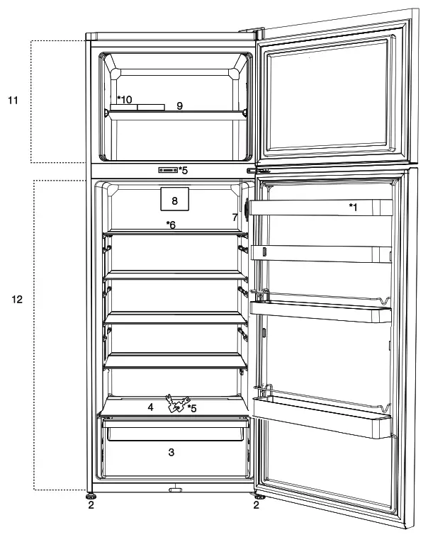 arcelik 470550MB-470465MB Refrigerator - Refrigerator