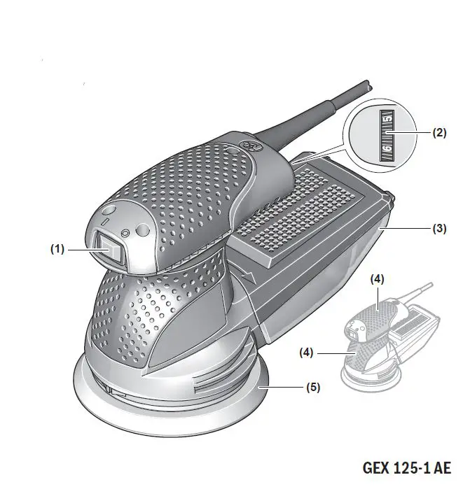 BOSCH 125-1 A Random Orbit Sander 3