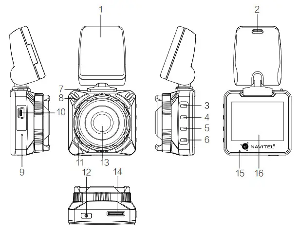NAVITEL MSR700 Portable Video Recorder Device layout1