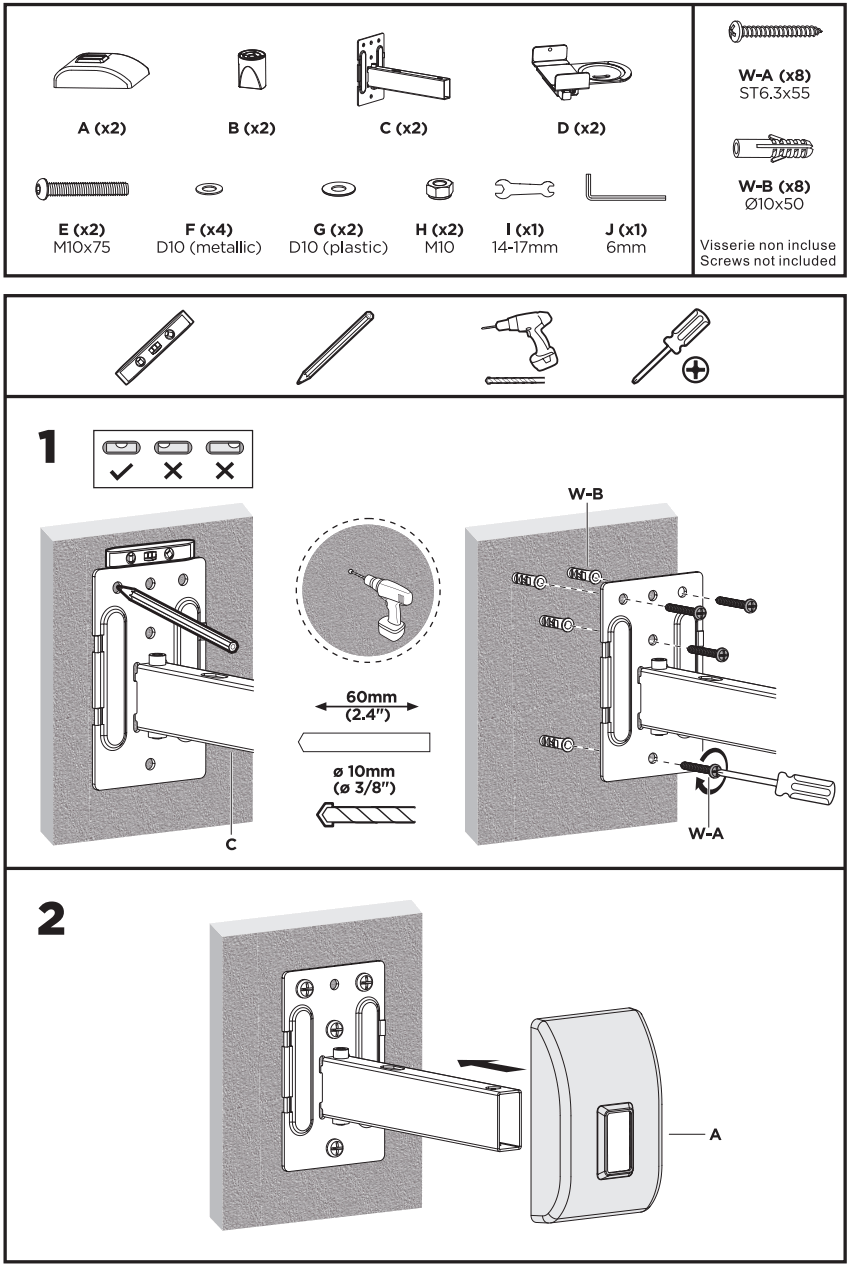 NorStone BookShelves Wall Mount - FIG 1