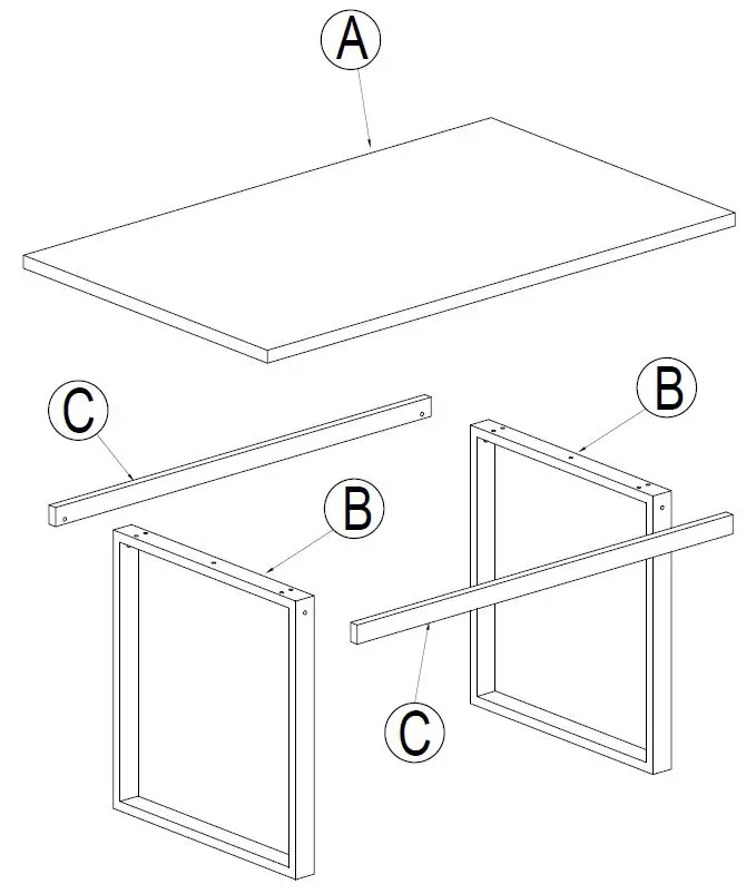 Qualfurn-WF283866-6-Piece-Rrectangle-Wood-Top-Gray-Family-Dining-Table-Set-fig-1