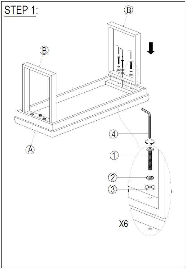 Qualfurn-WF283866-6-Piece-Rrectangle-Wood-Top-Gray-Family-Dining-Table-Set-fig-11