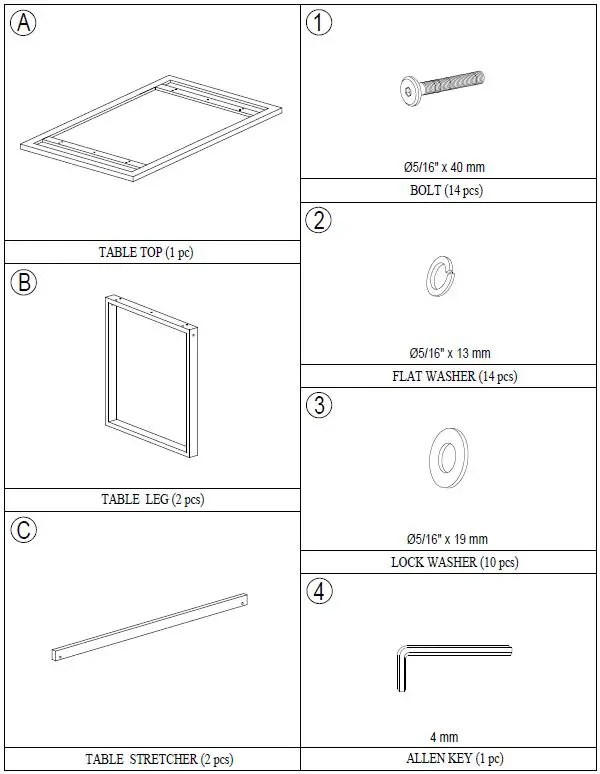 Qualfurn-WF283866-6-Piece-Rrectangle-Wood-Top-Gray-Family-Dining-Table-Set-fig-2