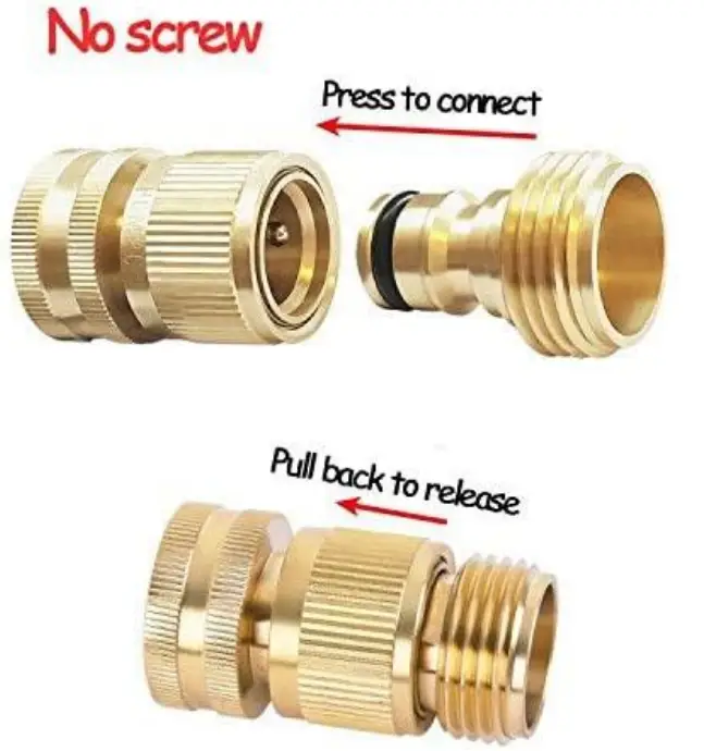 HOMEDEPOT B07FMTZ25Y Garden Hose Quick Connect Solid Brass Quick Coupler -