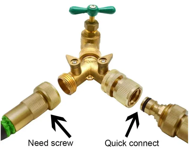 HOMEDEPOT B07FMTZ25Y Garden Hose Quick Connect Solid Brass Quick Coupler - fig 2