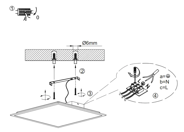 Paul Neuhaus Flag LED Ceiling Light - fig 8