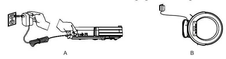 Pure Clean Smart Robot Vacuum User Manual - Charge the robot in either way