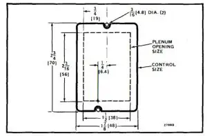 MOUNTING DIMENSIONS IN INCHES