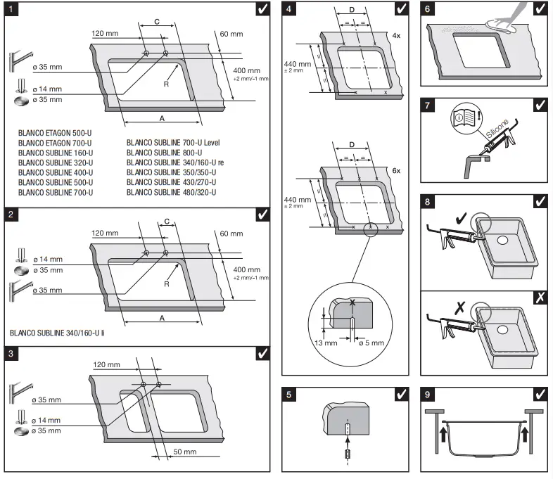 BLANCO 525987 Double Kitchen Sink Black - Fig3